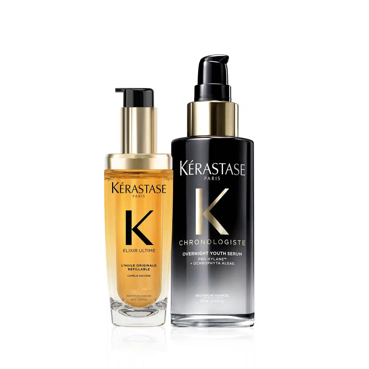 Elixir Ultime Hair Oil & Chronologiste Night Serum Duo
