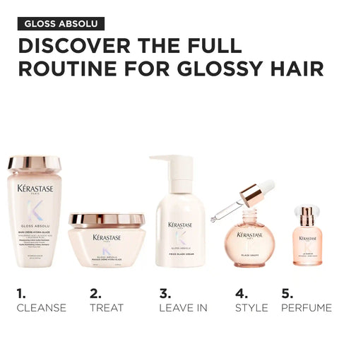 Gloss Absolu Bain Crème Hydra-Glaze Anti-Frizz Shampoo Value Size and Refill Pouch
