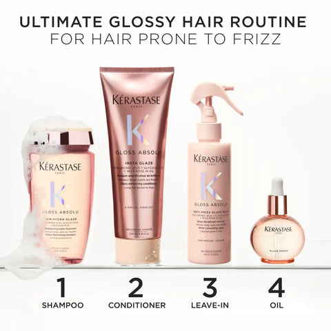 Gloss Absolu Bain Hydra-Glaze Anti-Frizz Shampoo Value Size and Refill Pouch